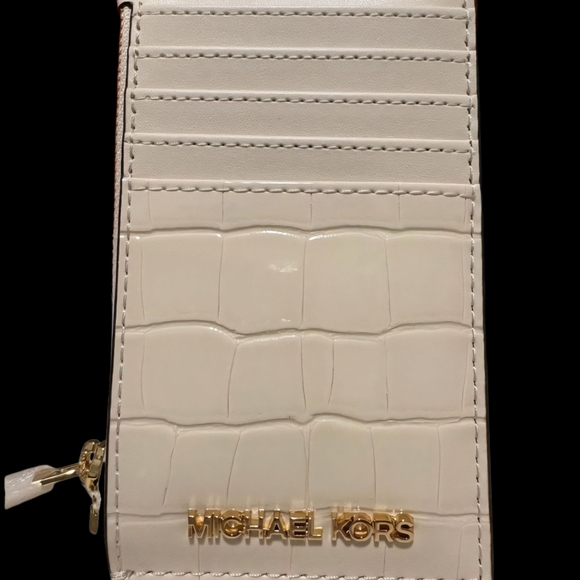 Michael Kors Cream Jet Set Card Holder NWT - Picture 1 of 7